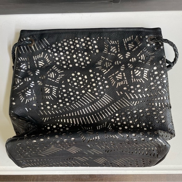 Origenes by David Luna Large Leather Shoulder Bag - Picture 9 of 12